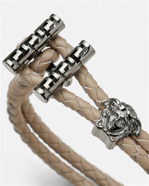 replica versace mens bracelet|Versace medusa braided bracelet.